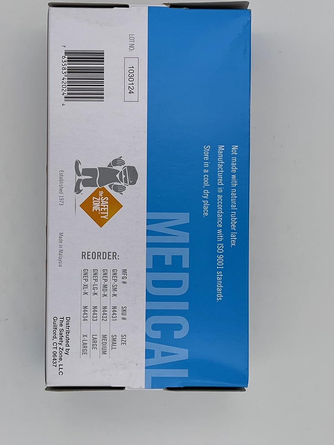 The Safety Zone Black Nitrile Powder Free Gloves, M