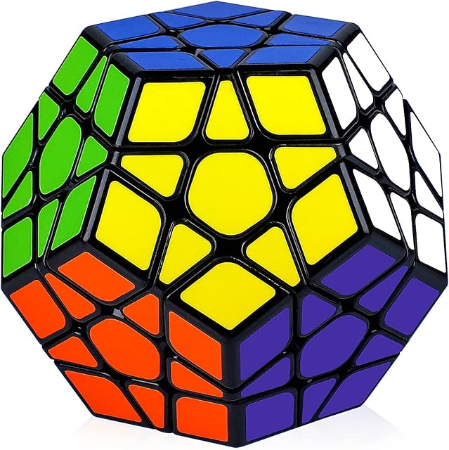 Coolzon® Megaminx Dodecahedron Magic Cube Special Brain Teasers Puzzle Toy, Black