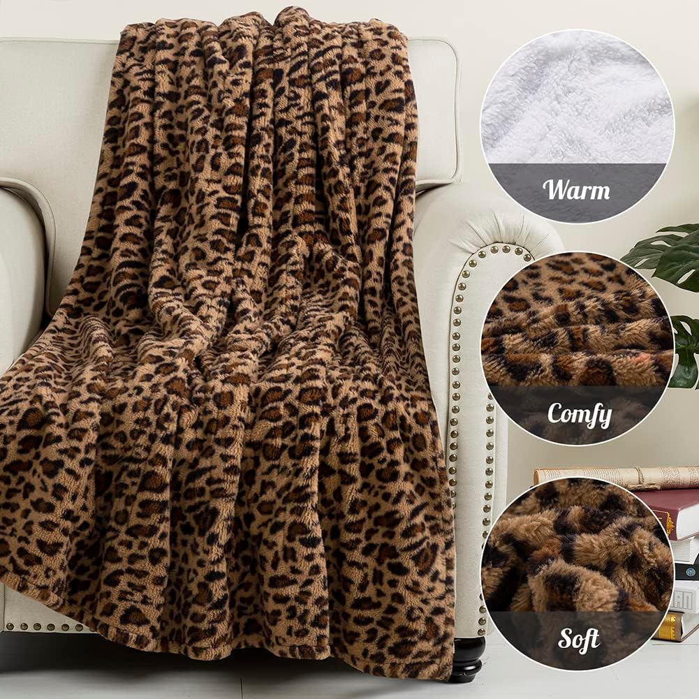 STONECREST Reversible Electric Blanket Heated Throw, 50"x60" Heating Blanket with 5 Setting Controller, 4 Hour Auto-Off, Overheating Protection, ETL Certified, Machine Washable(Leopard, 50"x60") - Image 2