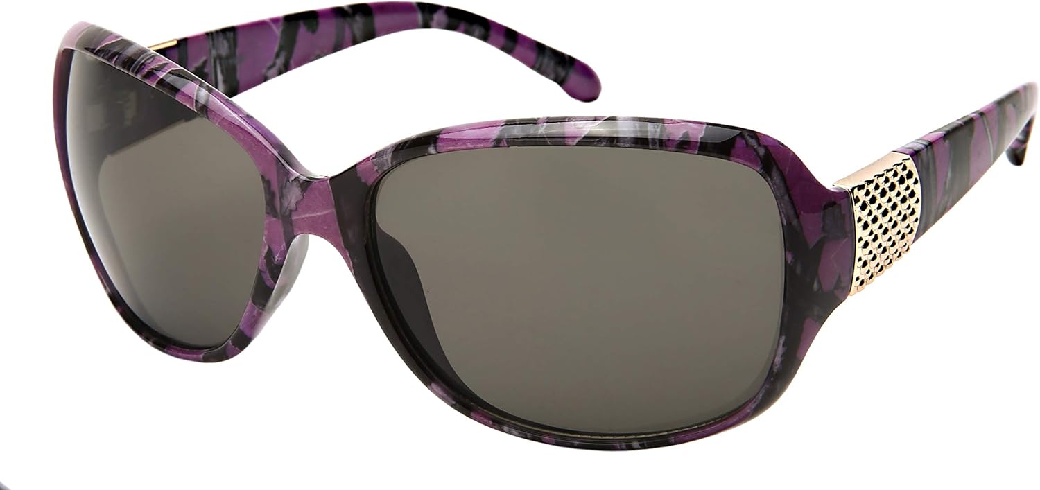 EDGEIWEAR Sports Wrap Style Sunglasses Pink Camo Purple Camoflage