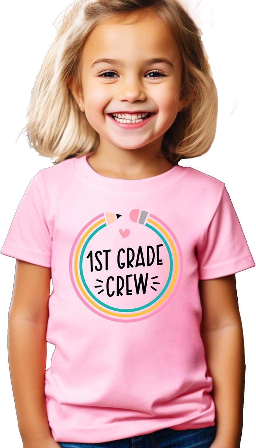 Olive Loves Apple 1st Grade Crew Back to School Gift 1st Day of School Pencil Shirts