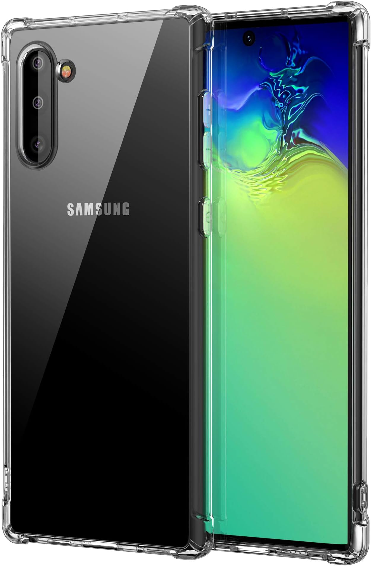 ULuck Samsung Galaxy Note 10 Case, Crystal Clear [Anti-Yellow] Galaxy Note 10 Case and Shockproof Protection Ultra Slim Thin Soft TPU Gel Protective Galaxy Note 10 Phone Case Cover - Pure Clear