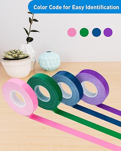 Miniatura 7 de 4 rollos de cinta adhesiva de color, cinta de tubería de agua multiuso, cinta adhesiva impermeable, cinta multifuncional para manualidades y arte,