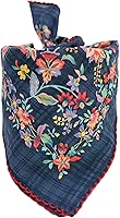 Arumary Soft Cotton & Viscose(Bamboo) Floral Bandanas, Hair wrapper, Headband, Handkerchief, Hair scarf, Neckerchief, 21”X21”