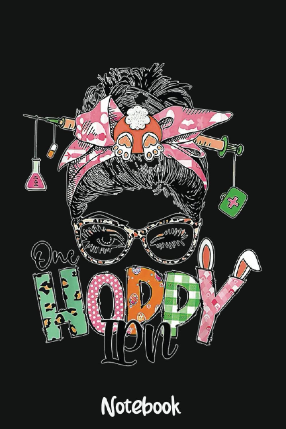 LPN Life Nurse Women Messy Bun Leopard RN CNA LPN Healthcare Notebook Vintage: 6x9 College Ruled Composition Notebook and Journal for Nurses and Nursing Students 110 pages