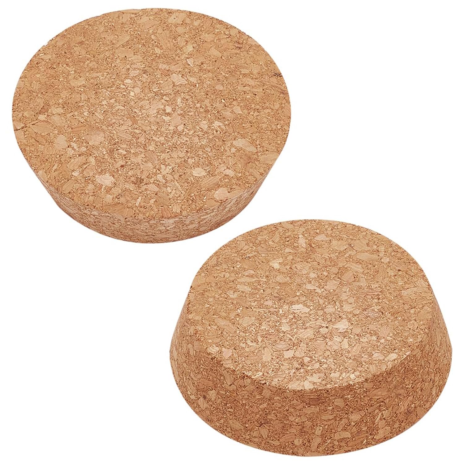 2 Tapones de Corcho Cónicos, 110x90mm, Tapones de Corcho Grandes, Vino Corcho de Tarro 3 Cm Grosor para Botella de Vino, Garrafas, Cerámica, Botella de Vidrio de Cerveza, 3cm de Espesor (2)