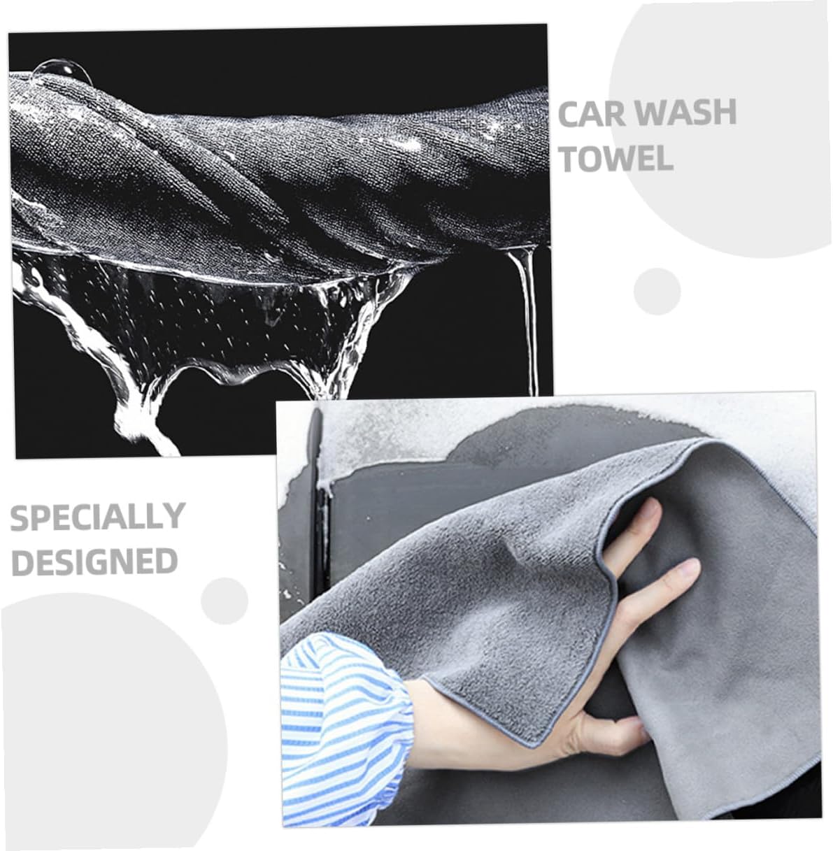 Absorbent Chamois Car Wash Towel 30x60cm Thick Microfiber Drying Cloth for Auto Exterior and Interior Cleaning