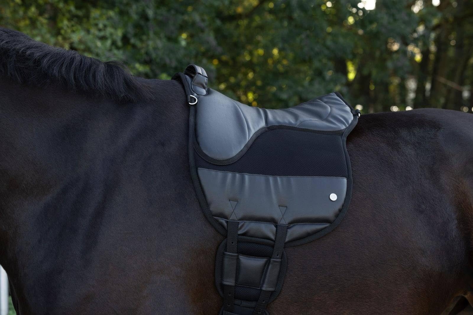 Covalliero Tapis d'équitation AiRide, Accessoires d'équitation, Noir, 50 cm, pour Chevaux, Lavable en Machine