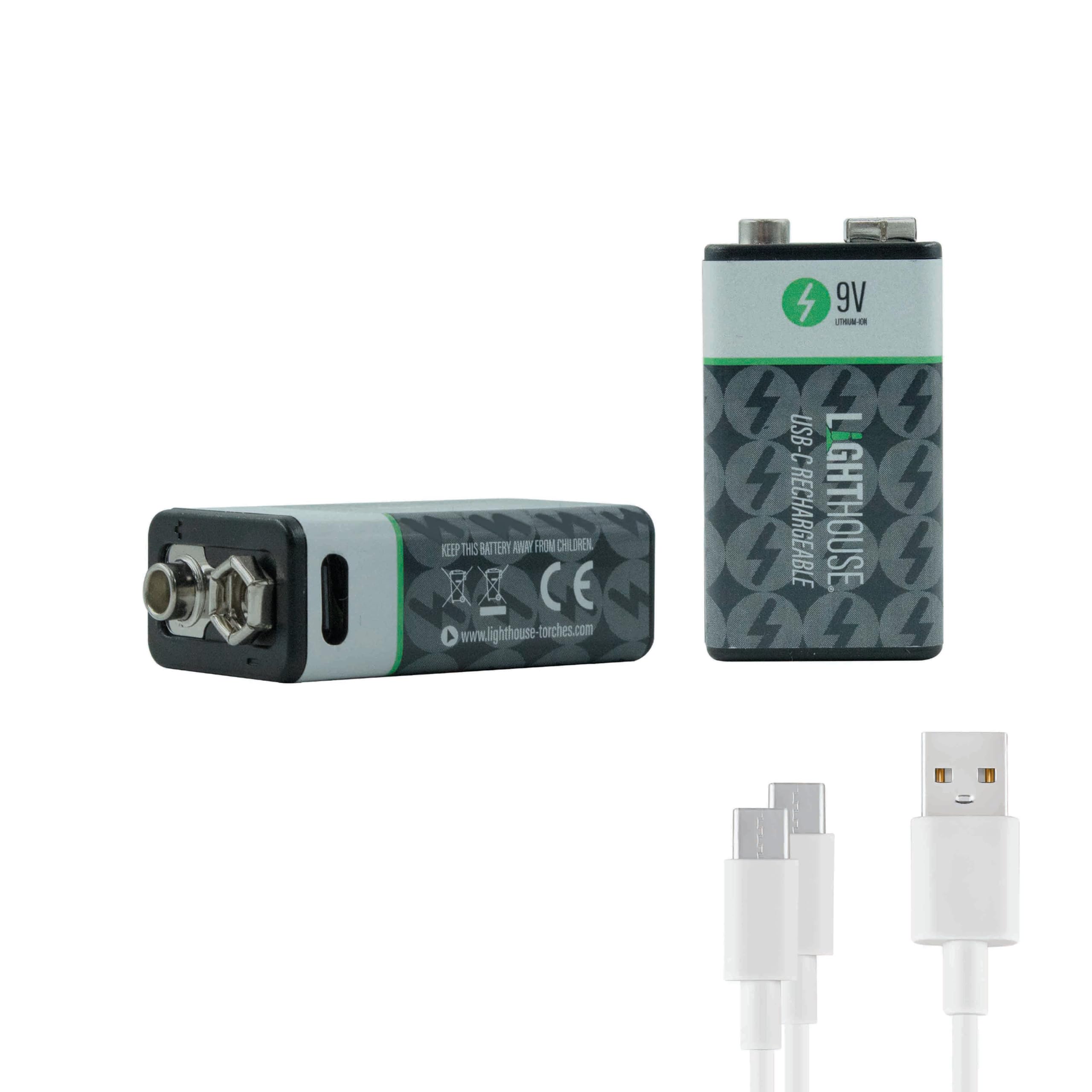 Lighthouse  9V Usb-C Rechargeable Li-Ion Battery Pack Of 2 L/hbatusb9V from B&Q