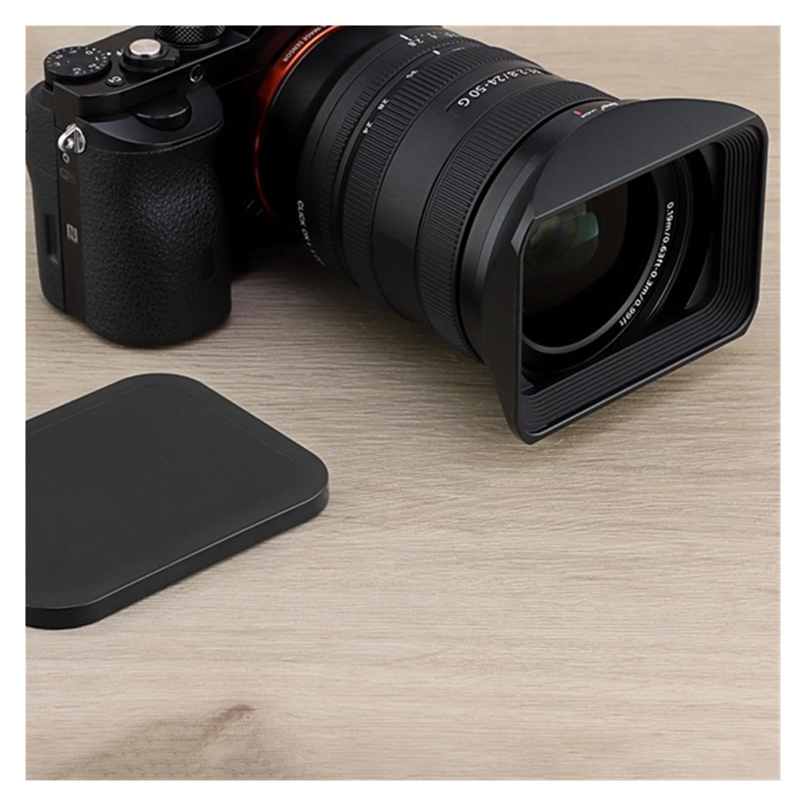 Camera Lens Hood, Compatible con Parasol Sony FE 24-50 mm.