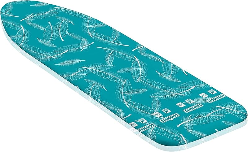 Leifheit Housse pour table à repasser Thermo Reflect S-M, housse de table à repasser rembourrée, housse pour planche à repasser jusqu'à 125 x 40 cm avec cordon de serrage