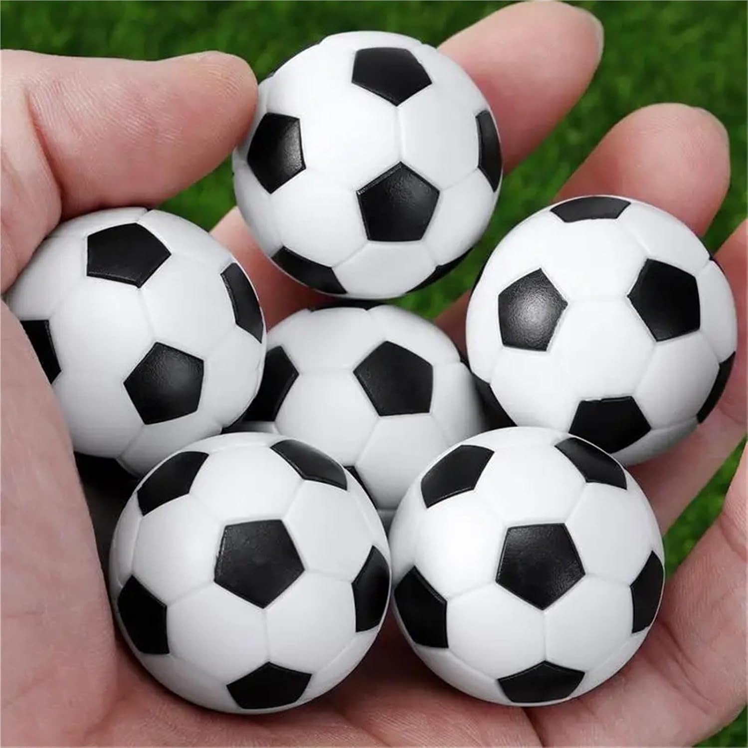 Foosball Balls Replacements 24 Pcs 32mm Black White Socer Ball for Entertainment Flexible Trained Relaxed Kids Small Mini Table Football Balls