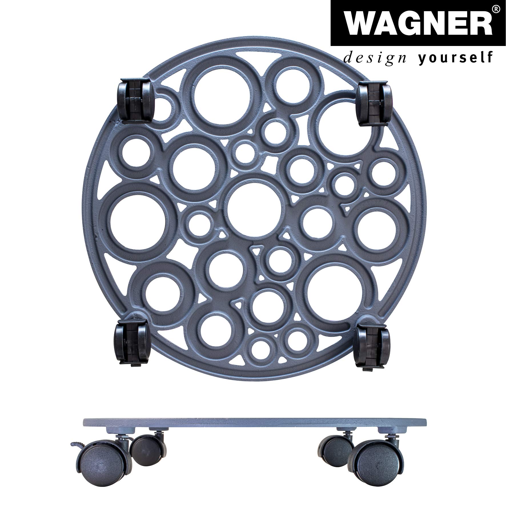 Plantenwagen ALASKA 30 X 7,5 Cm I Bloementrolley Voor Binnen Buiten Bakkenwagen Van Aluminium Zilver 2 Rekken Trekkracht 150 Kg 596932662