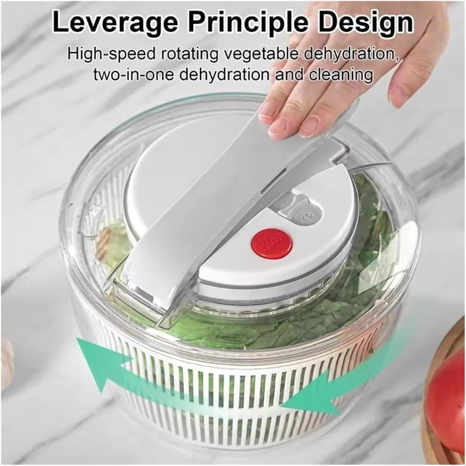 Fit for Easy Press Salad Spinner - Efficient Lettuce and Vegetable Dehydrator with Lid(C)