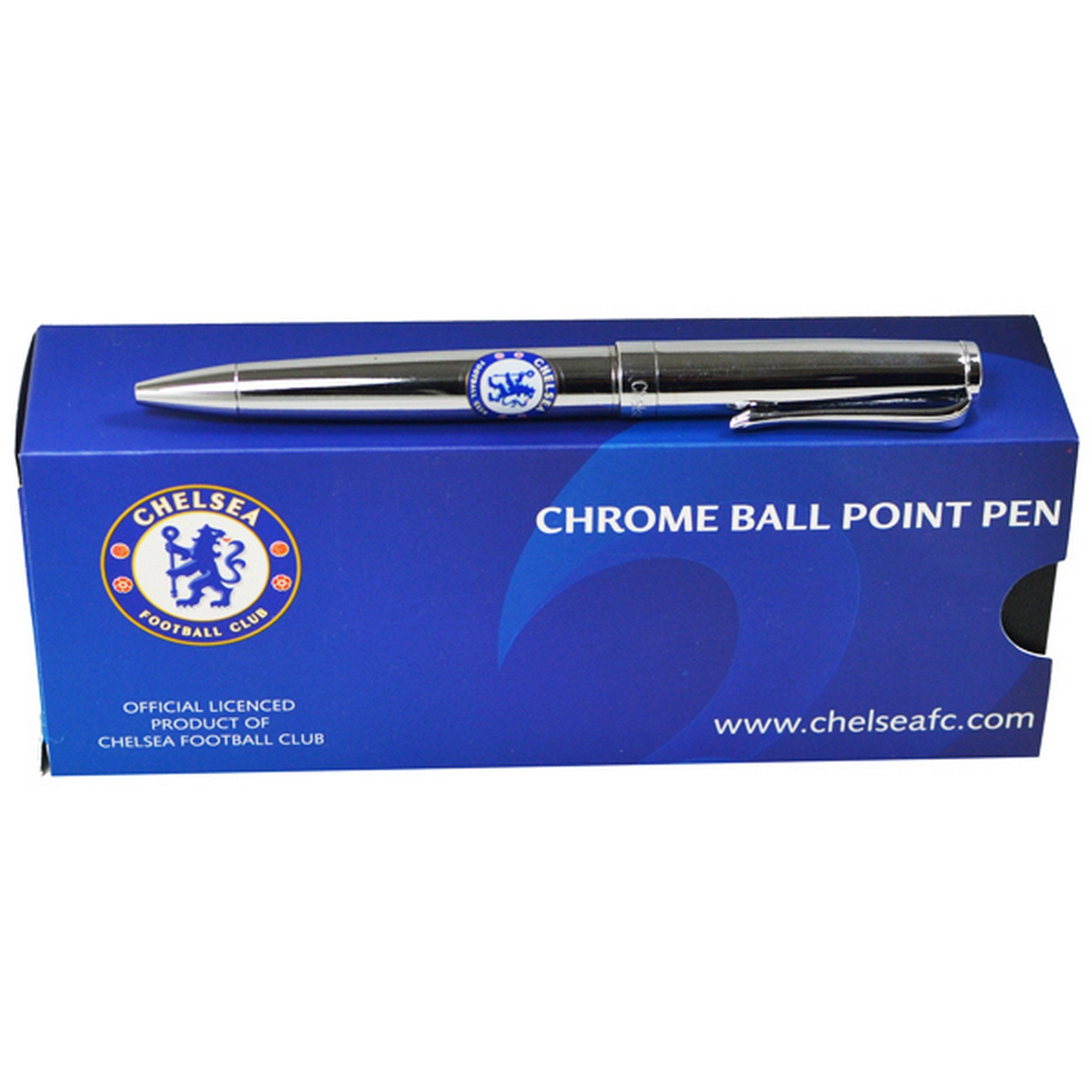 Chelsea FC Official Soccer Chrome Ball Point Pen (One Size) (Black)