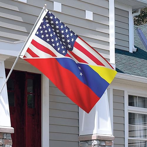 Miniatura 5 de Bandera estadounidense y bandera venezolana para decoración de patio al aire libre para banderas, festivales, celebraciones, fiestas, desfiles,