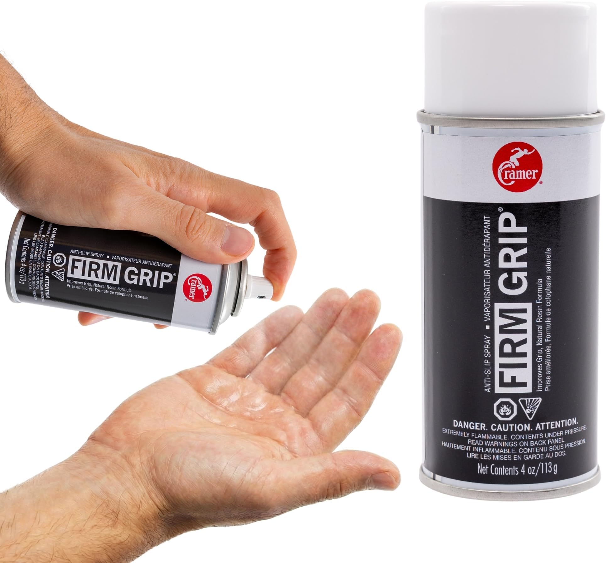 Cramer Firm Grip, Anti-Slip Grip Enhancer for Sweaty Hands & Activities Like Football, Tennis, Golf, Weightlifting, Pole Fitness & Gymnastics, Spray or Powder, 4 Ounce