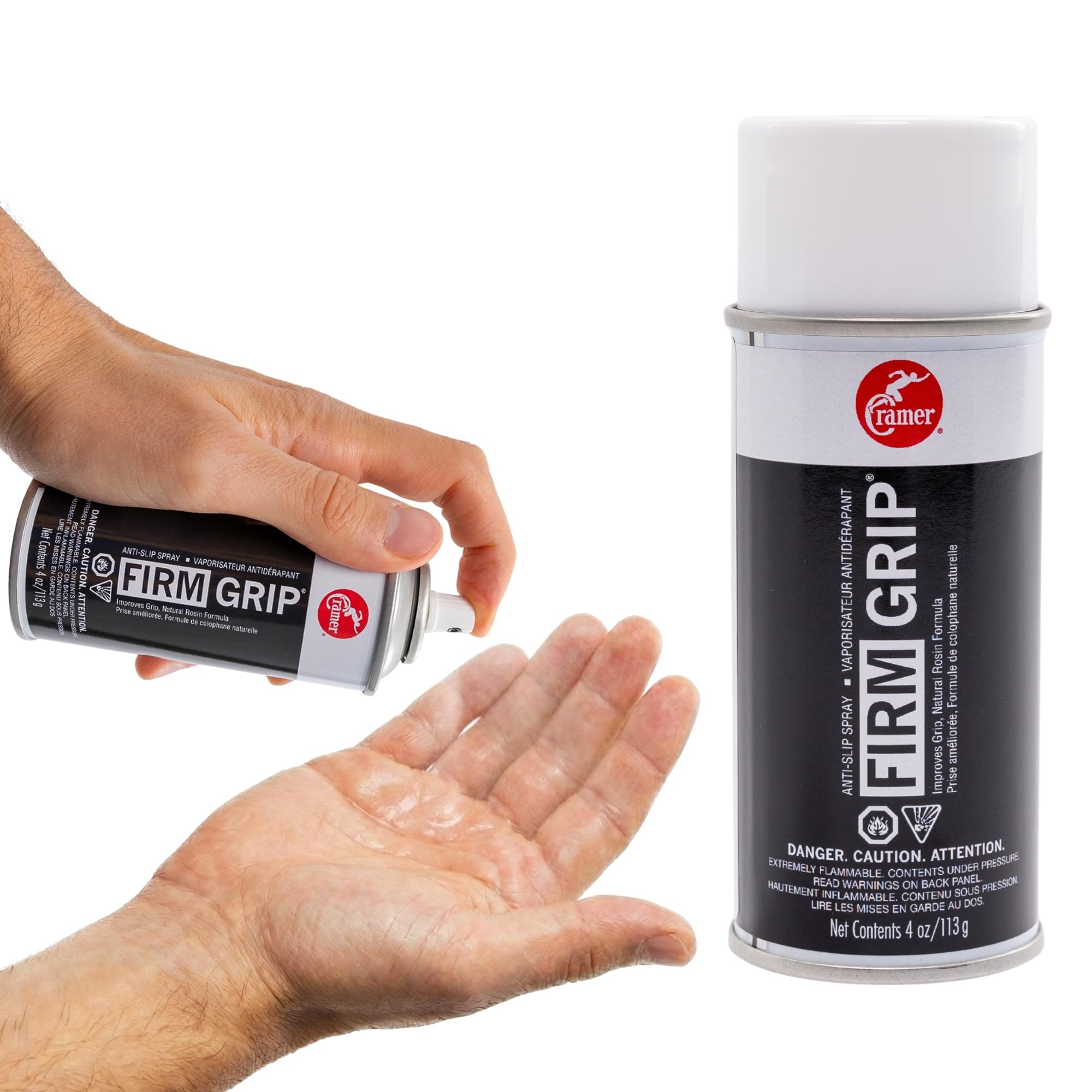 Firm Grip, Anti-Slip Grip Enhancer for Sweaty Hands & Activities Like Football, Tennis, Golf, Weightlifting, Pole Fitness & Gymnastics, Spray or Powder, 4 Ounce