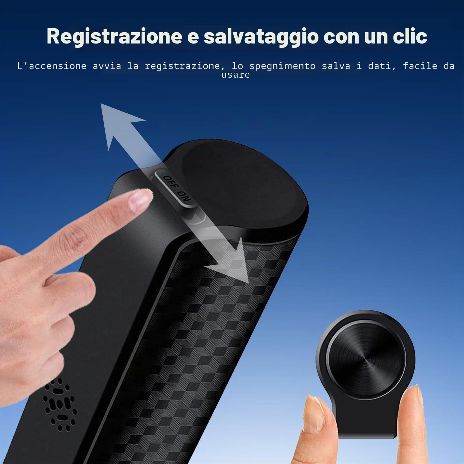 Registratore Vocale Professionale con 30 giorni di lavoro continuo, Mini registratore magnetico ad attivazione vocale dispositivi di registrazione, suoni registratore audio Registratore Vocale