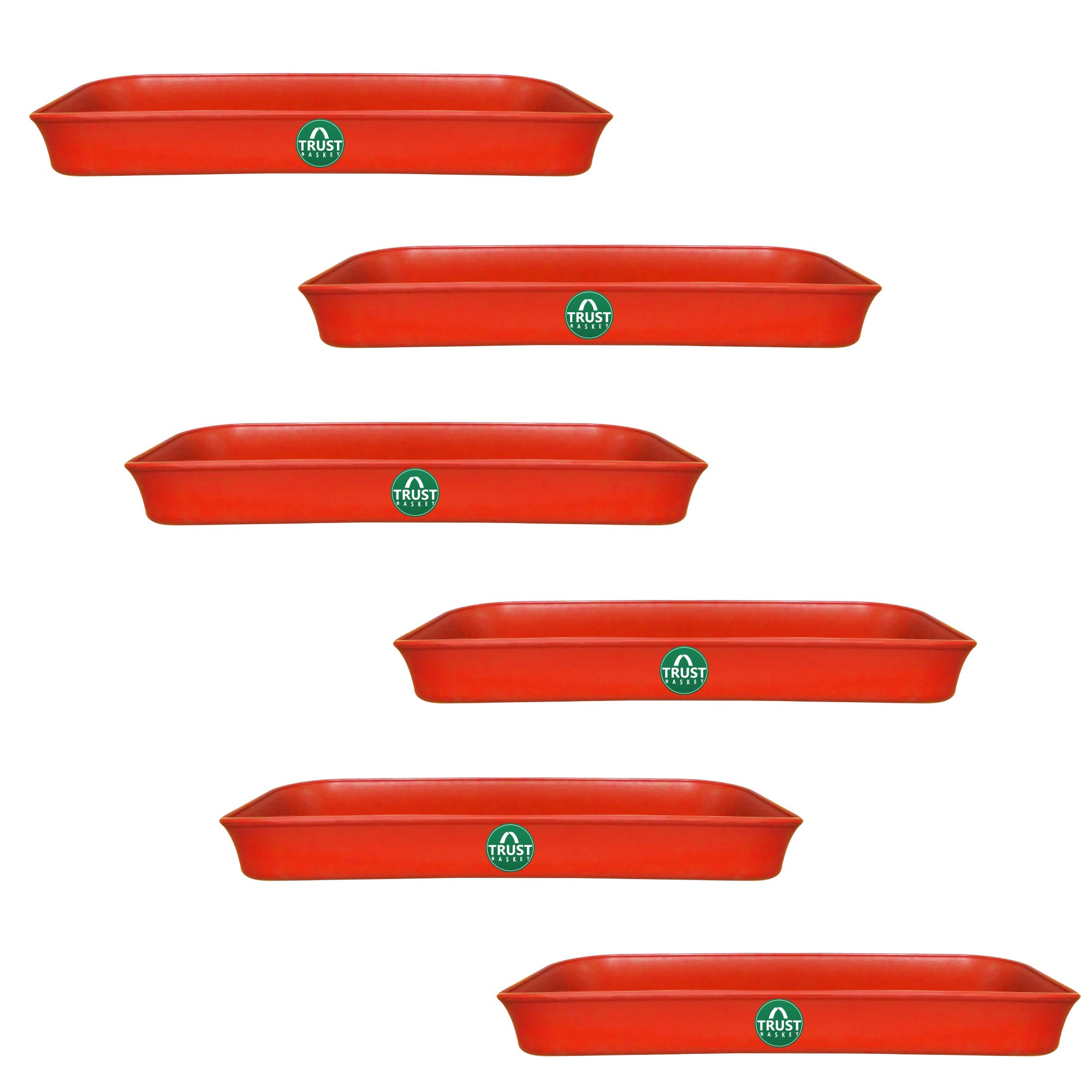 TrustBasket UV Treated Rectangular Bottom Tray(Plate/Saucer) Suitable for 10inch Rectangular Plastic Plastic Pot - Terracotta Color - Set of 6 | Heavy Duty Highly Durable Plant saucerGamla for Indoor Home Decor & Outdoor Balcony Garden (B07QZ78DVN) Amazon Price History, Amazon Price Tracker