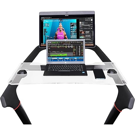 Acrylic Treadmill Tray Compatible with Peloton Tread - Walking Tray Holder for Laptop, Tablet, Phone