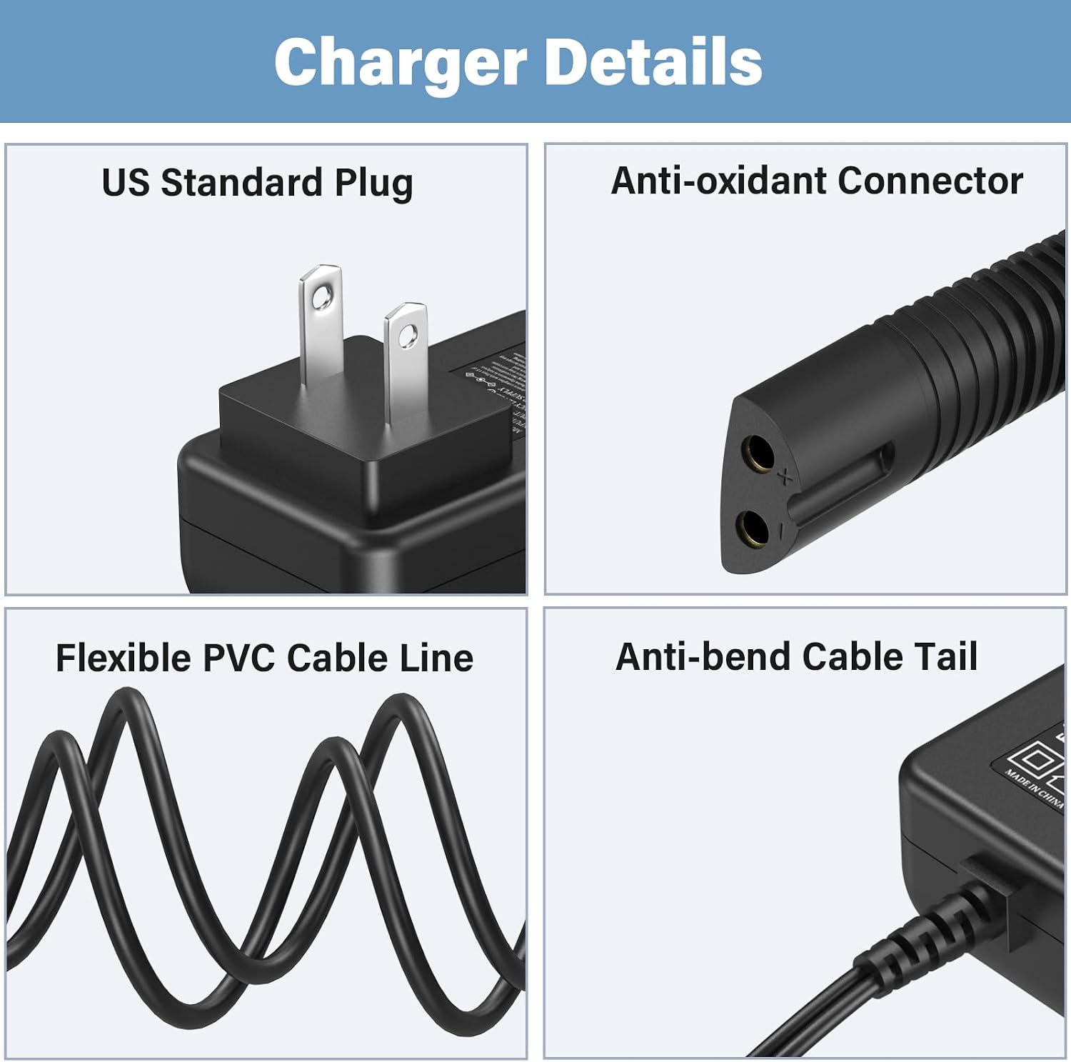 4.5V 1.2A Shaver Trimmer Charger Compatible with BaByliss PRO FXFS2 image 5