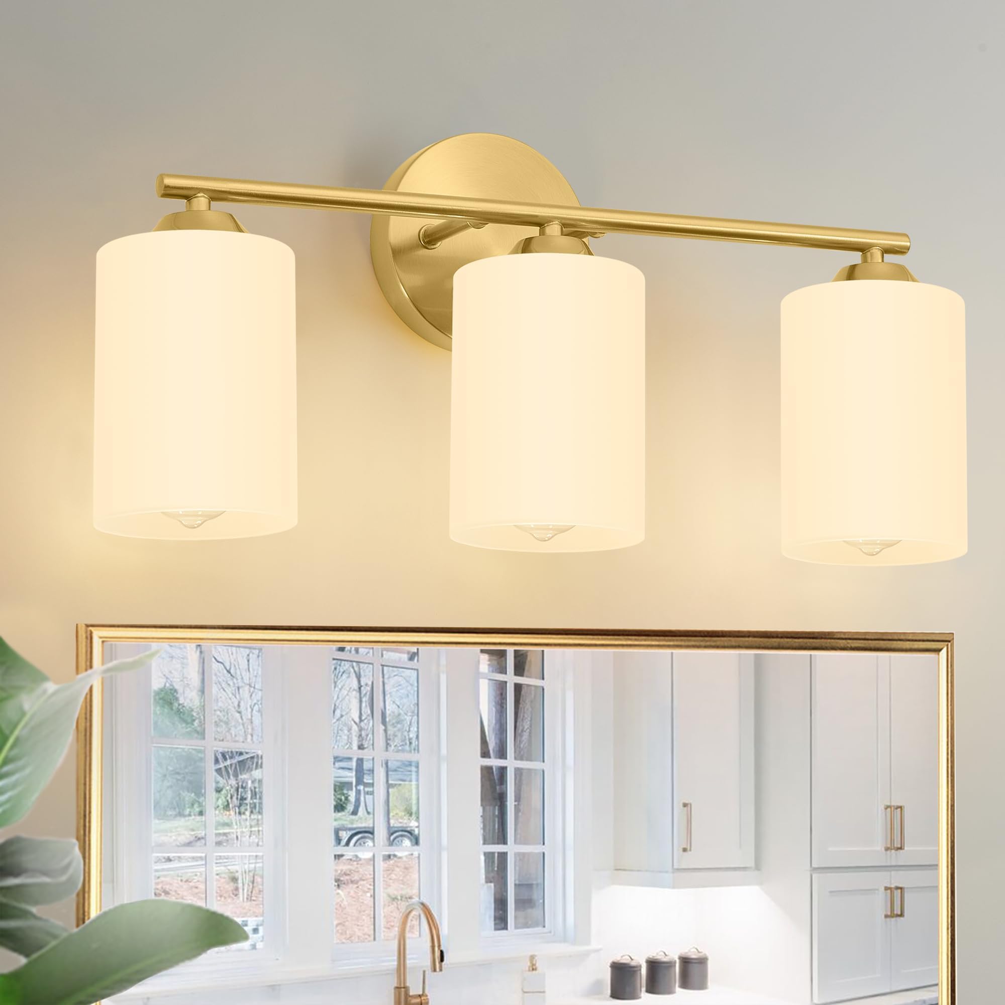 3-Light Vanity Light for Bathroom, Farmhouse Bathroom Light Fixtures ...