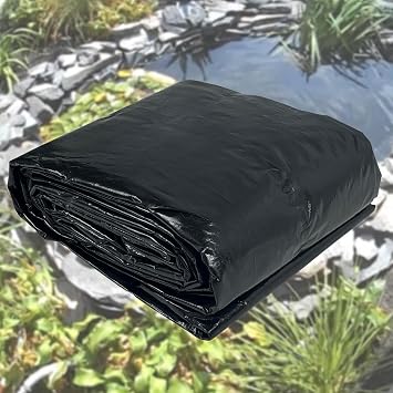 25X25FT Reinforced PE Pond Liner for Fish, Duck Outdoor Ponds0.63oz/sq ft