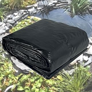 yeezoo 25X25FT Reinforced Large PE Pond Liner, KOI Pond Liners for Outdoor Ponds, Enhanced 5-Layer Structure Pond Liner for Fish, Duck, Garden Raised Bed and Waterscape Pond(0.63oz/sq ft Thickness)