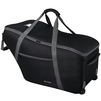 SCTEL Car Seat Travel Bag for Airplane Fits Chicco KeyFit 30, UPPAbaby MESA, Nuna Pipa, Padded Car Seat Bag with Wheels, Infant Gate Check Bag with side pocket, Protective Feet, Adjustable Handle