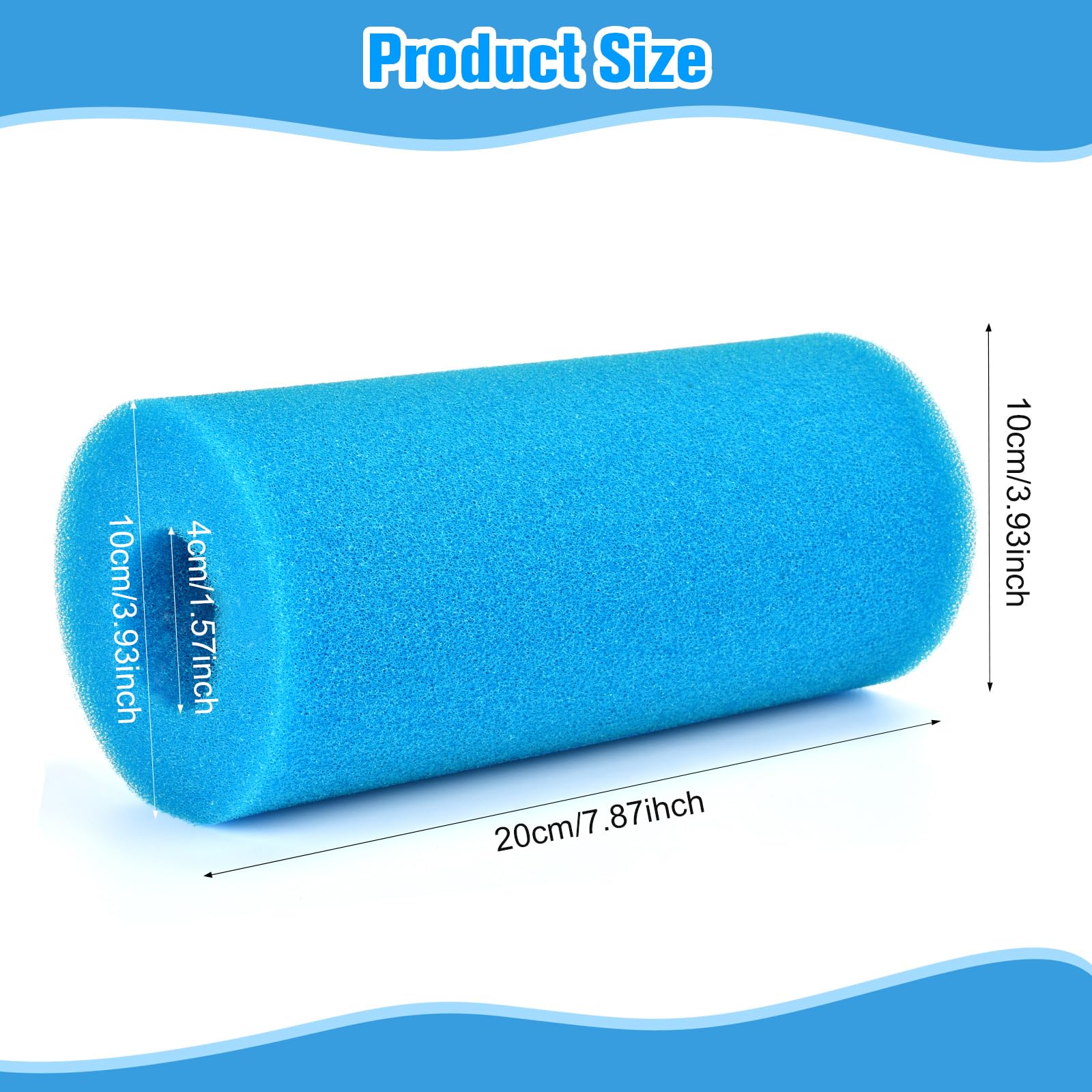 Lot de 4 Éponge Filtrante Type A, Filtre en Mousse pour Spa, Filtre de Piscine en Mousse, Cartouche de Filtre en Mousse, Réutilisables et Lavable, pour Spa, Piscine