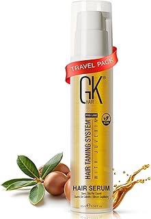 GK HAIR Oil Travel size -Argan oil For Frizz Control Upto 72 hours- Adds Shine and Smooths Split Ends- Paraben, Phthalate and Sulfate Free Daily Hair Care (0.34 oz)