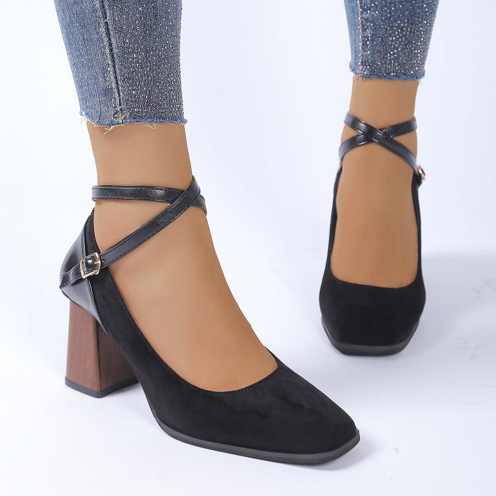 Mary Jane - Scarpe estive da donna, eleganti, con tacco alto | Scarpe con tacco, comode scarpe alte in pizzo, scarpe da sposa con piedi larghi, sandali con tacco, scarpe da sposa per feste