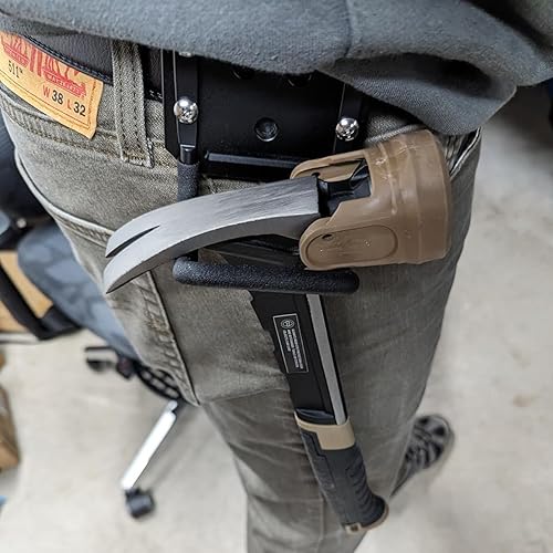 Miniatura 7 de MUTUACTOR Soporte para cinturón de martillo, clip de herramienta antideslizante y resistente para cinturón de herramientas, clip de cinturón de