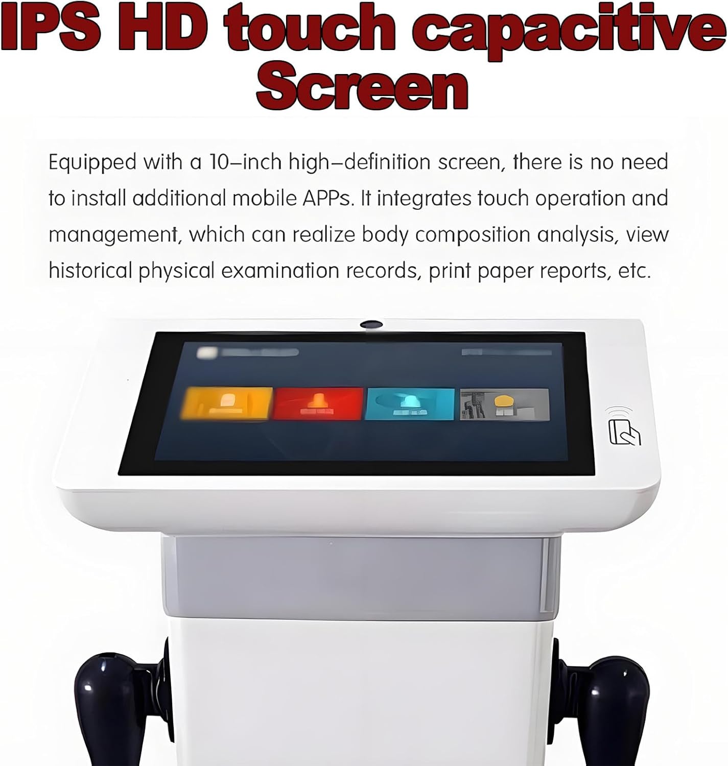 Intelligent Body Scanner,Bioimpedance Analysis Machine,Full Body Composition Scanning System,High Definition Touch Monitor,Premium Health Monitor for Home Fitness Management