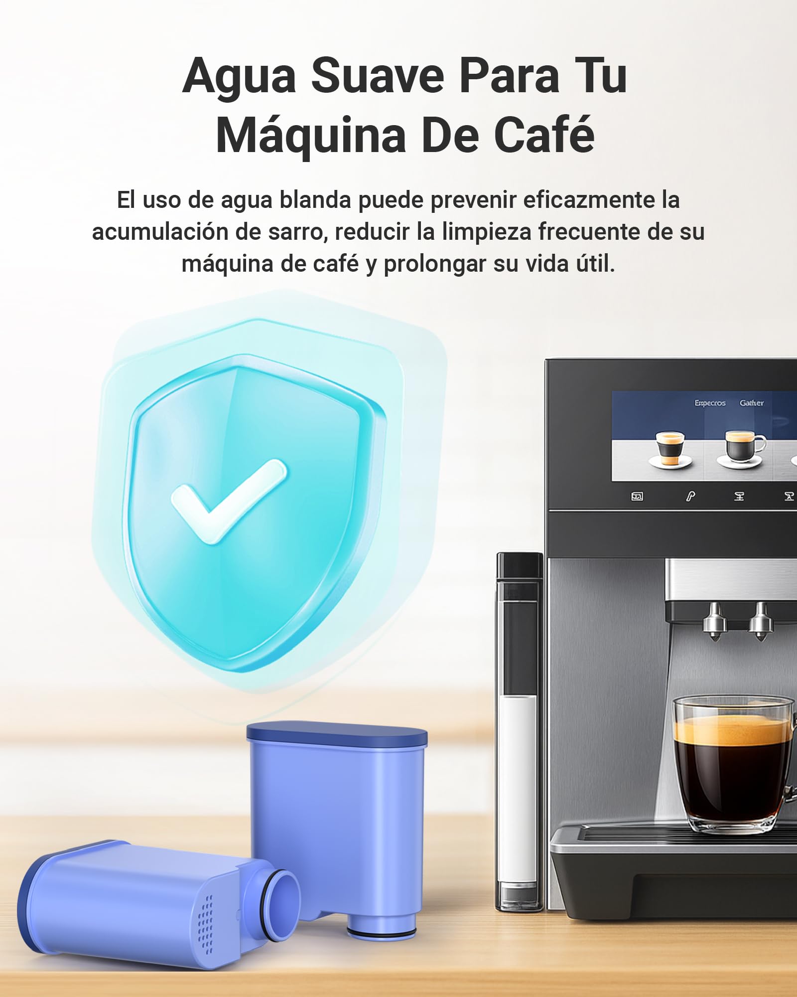 AQUA CREST Filtro de agua de repuesto para cafeteras automáticas Philips® AquaClean® CA6903/10 CA6903/22, cartucho de filtro para cafeteras automáticas Saeco® y Philips®, certificado TÜV SÜD (4)
