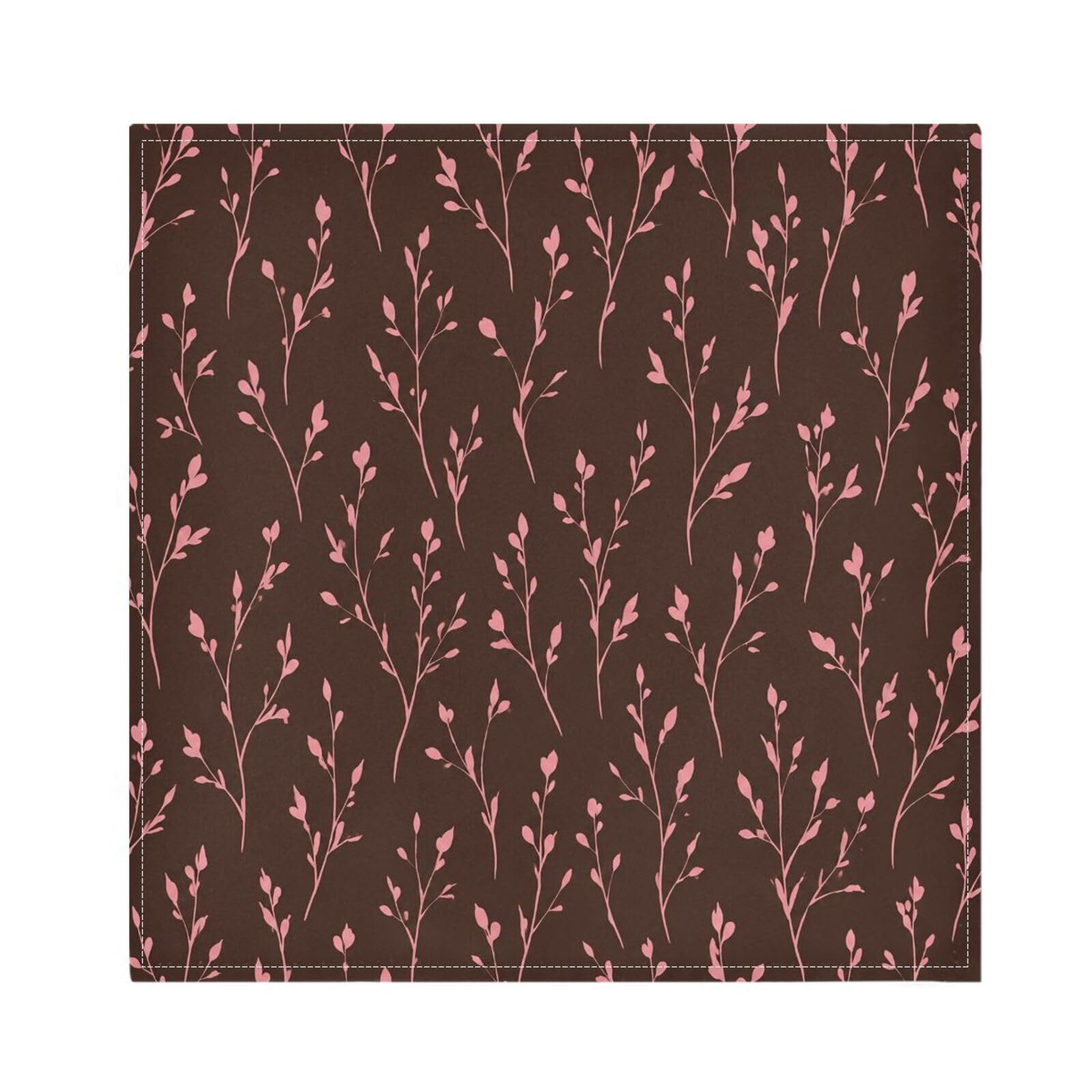 Ttgoth Leaves Cloth Napkin Set of 4 Washable & Reusable Dinner Napkins for Dining Table, Banquets, Wedding, Party, 50x50 cm