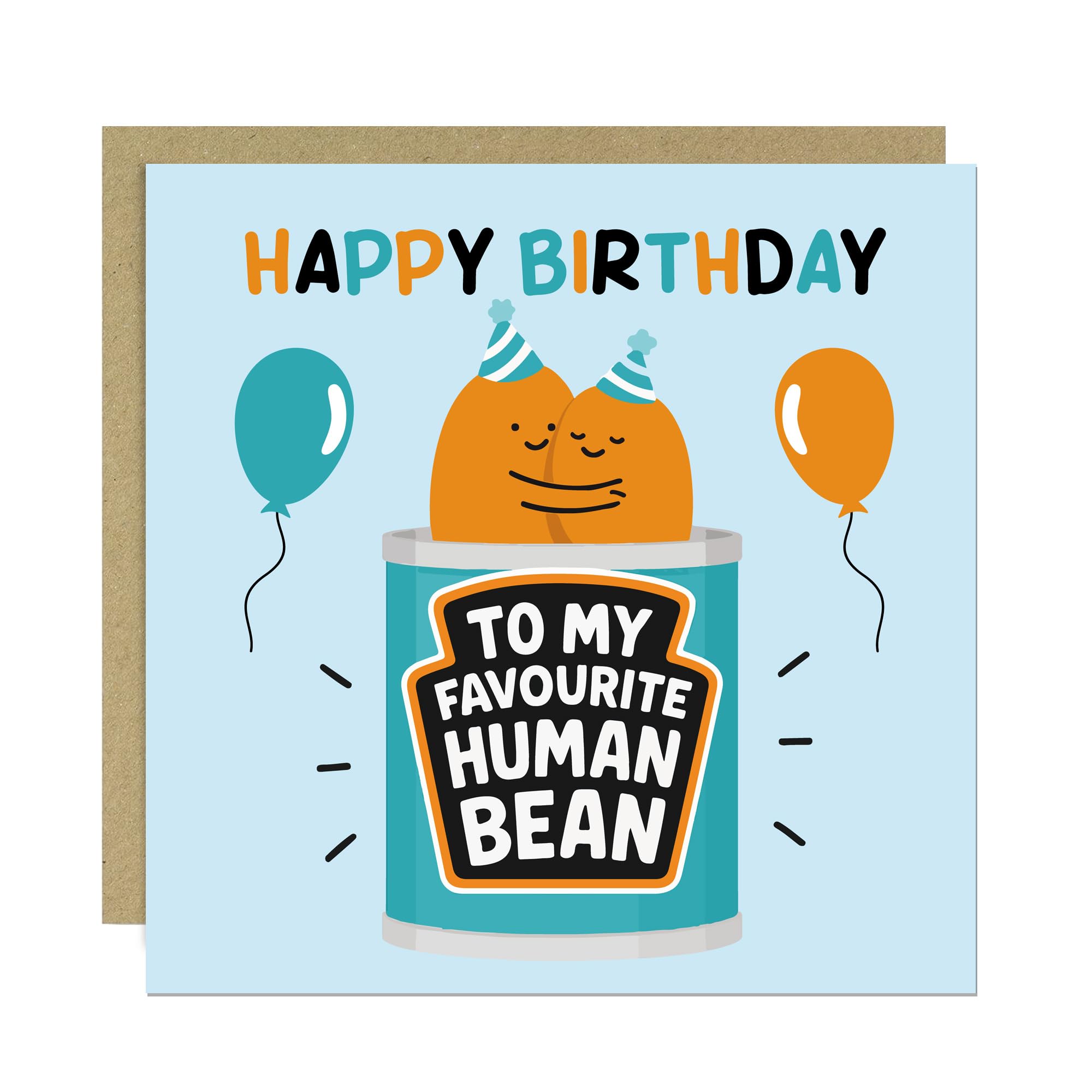 RED OCEAN Boyfriend Birthday Card Girlfriend Birthday Card My Favourite Human Bean Birthday Cards For Him Her Wife Husband Birthday Card With Envelope Included