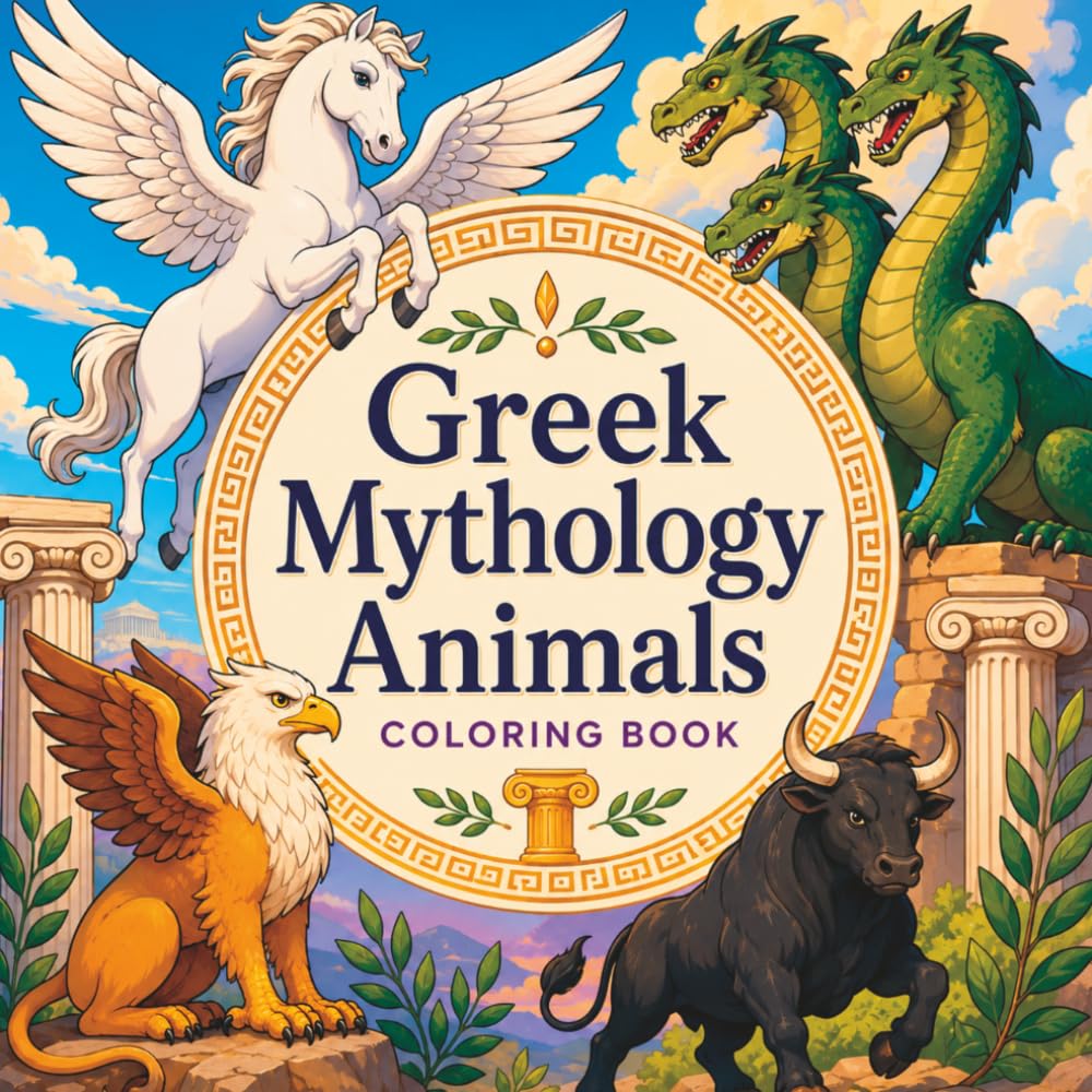 Greek Mythology Animals Coloring Book: Legendary Creatures of Ancient Greece