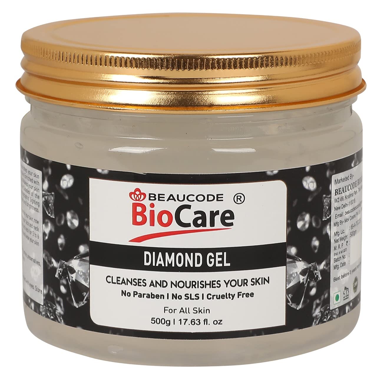 BEAUCODE BioCare Diamond Face And Body Gel 500g