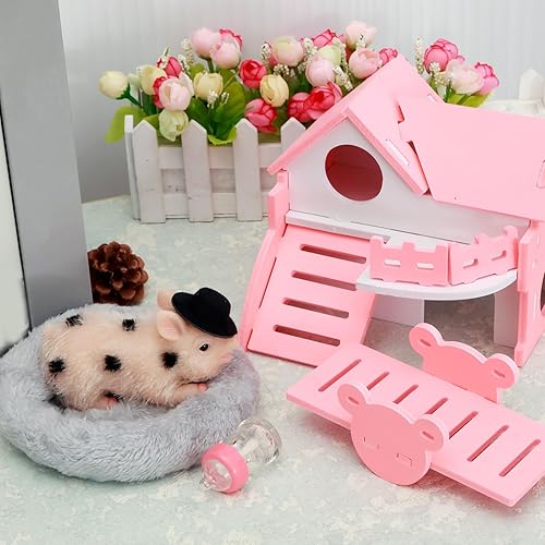 Miniatura 5 de Txkrhwa Muñeca de cerdo de silicona de 4.7 pulgadas, mini muñeca de cerdo de silicona suave y realista con accesorios, lindo cerdo de silicona