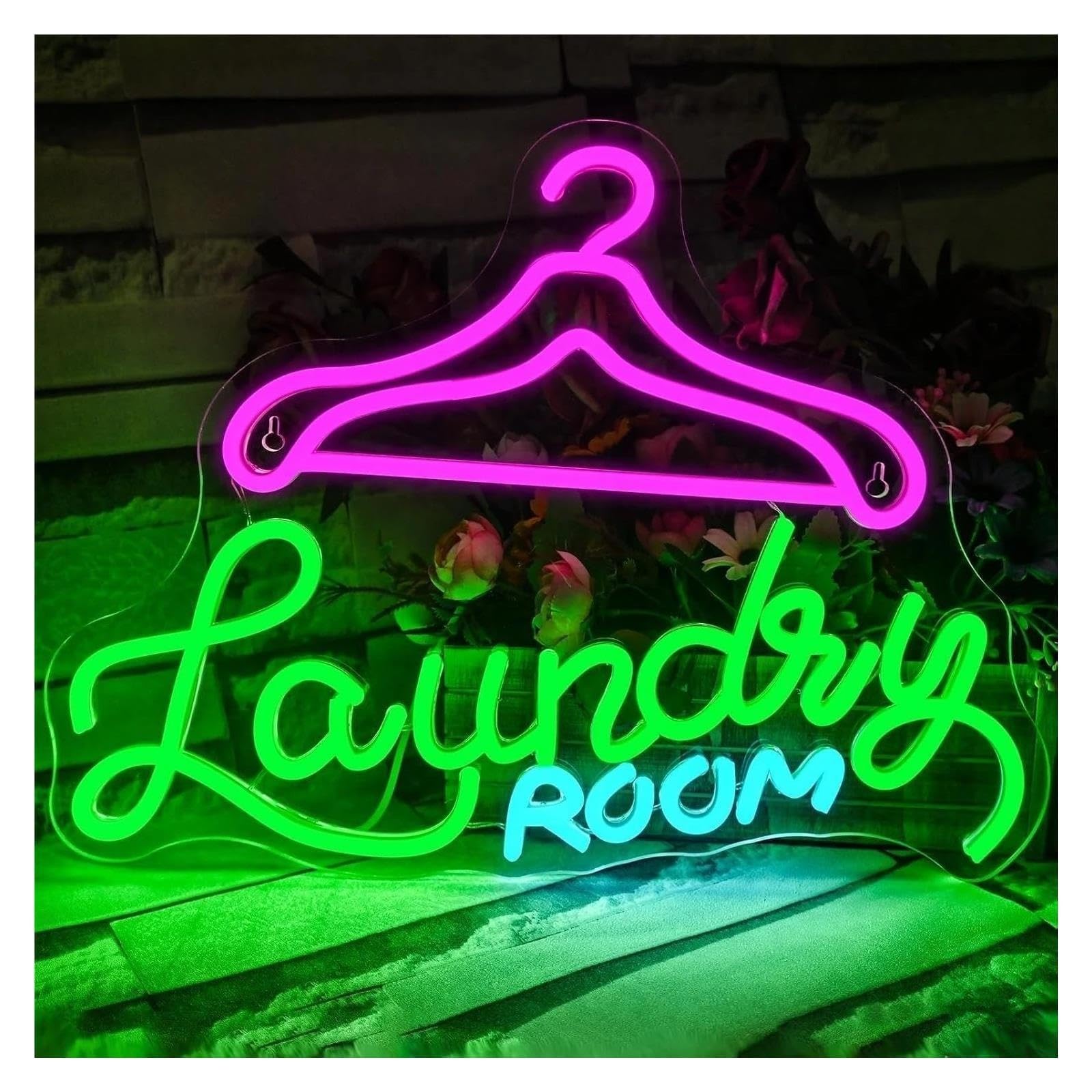 Decoración Lámparas Letrero De Neón Laundry Room