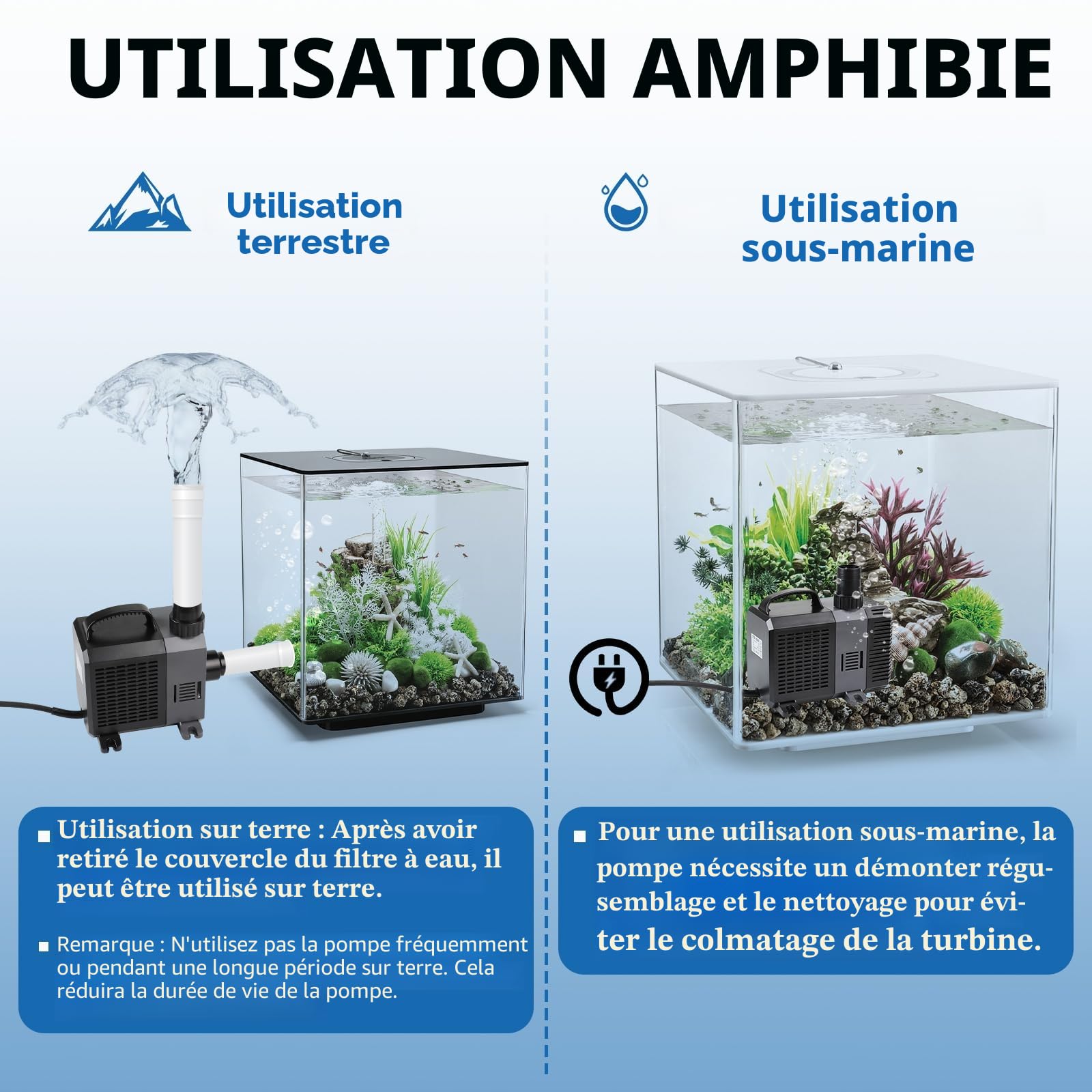 Pompe de Bassin EXLECO Super ECO 3000L/H 10W Exterieur Basse Consommation