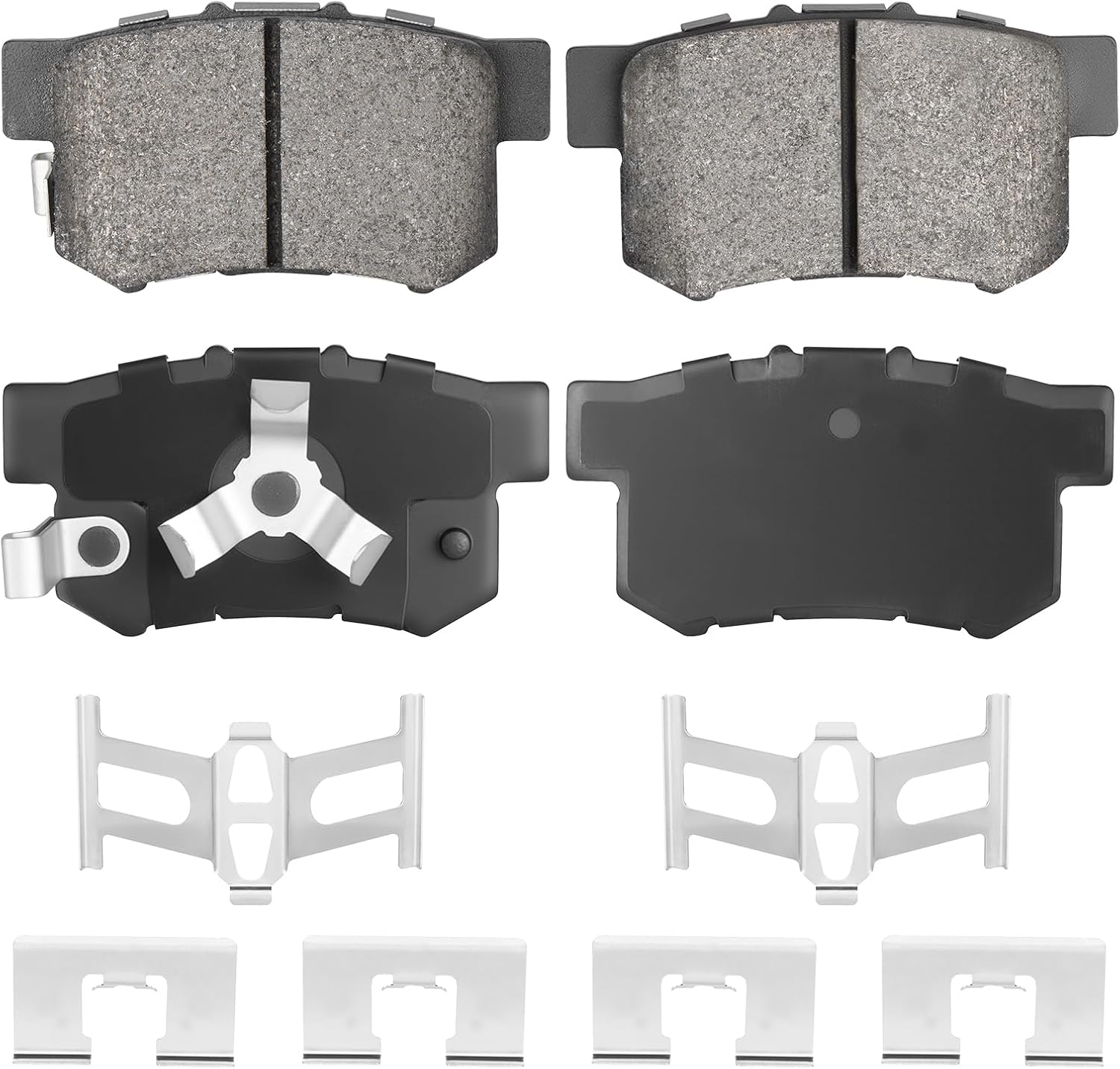 Rear Semi-Metal Brake Pads Set for Honda CR-V 2005-2016, for Accord Crosstour, for Acura RDX (Only Base) 2010-2018 4PCS