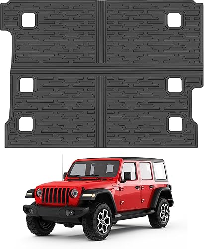 Revestimiento de carga para Jeep Wrangler JL Unlimited 4X4 2018-2024 sin subwoofer, tapete duradero para maletero de TPE para maletero para Jeep