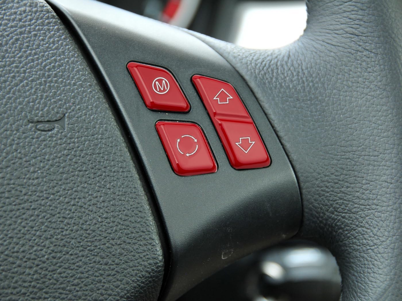 Red Car Steering Wheel Button Switch Trim Cover Replacement Compatible with BMW 3 Series E90 E92 E93 M3 /1 Series E81 E82 E87 E88 /X1 E84,Disconnect-Type Steering Wheel