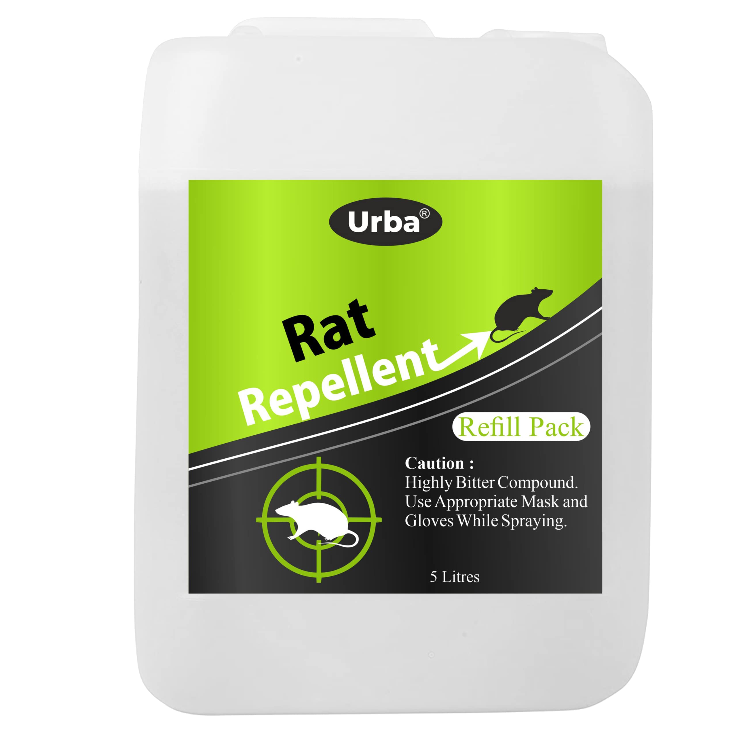 URBA Rat Repellent Spray For Car 5000 ml, Eco Friendly Rat Repellent Spray for Home, Rat Repellent for Car, Herbal Rat Repellent | Safe For Children & Pets