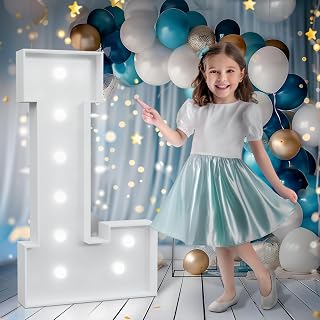 Marquee Letters 3 Feet Tall, Cool White Light Up Letters L, Large Marquee L for Birthday Anniversary Graduation Party Decoration, LOVE Sign for Wedding(DIY Kits)