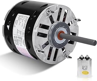 DL1056 Sleeve Bearing Direct Drive Blower Motor 1/2 HP, 1075 RPM, 3 Speed, 115 Volts 8 Amps, 48 Frame, Sleeve Bearing Compatible with A.O.Smith/Century/GE/Fasco/Emerson/Franklin/Dayton