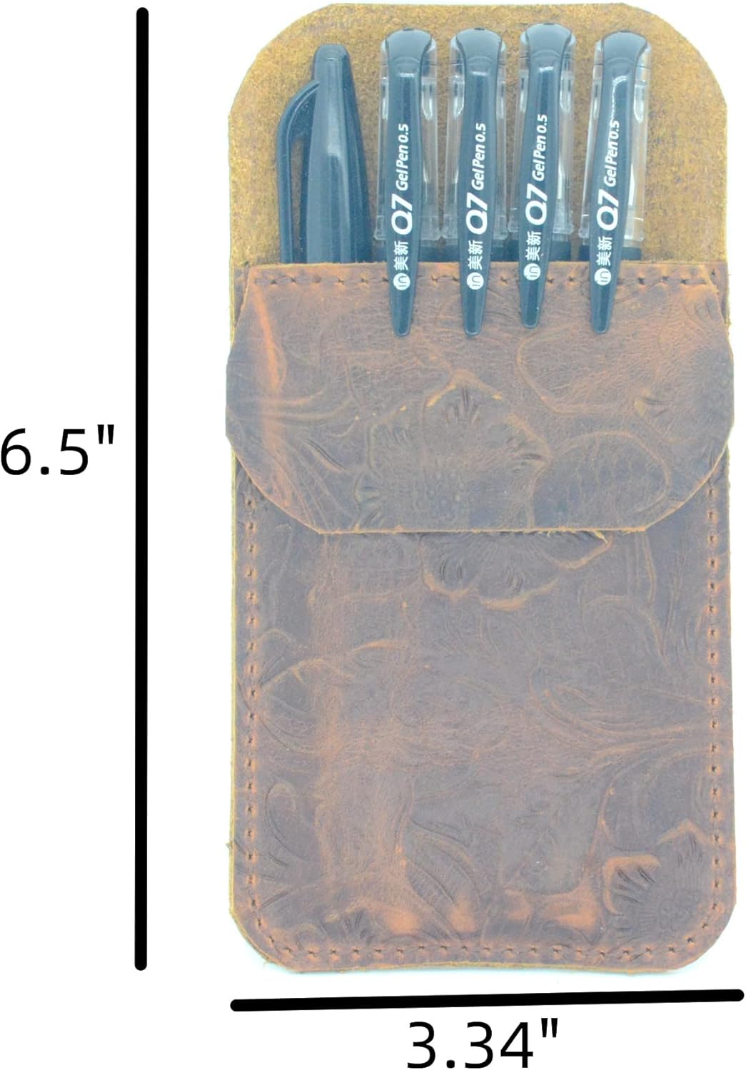 JJNUSA Leather EDC Pocket Slip, Army Knife Sleeve & Pen Holder for Everyday Carry, Camping Accessories - Image 6